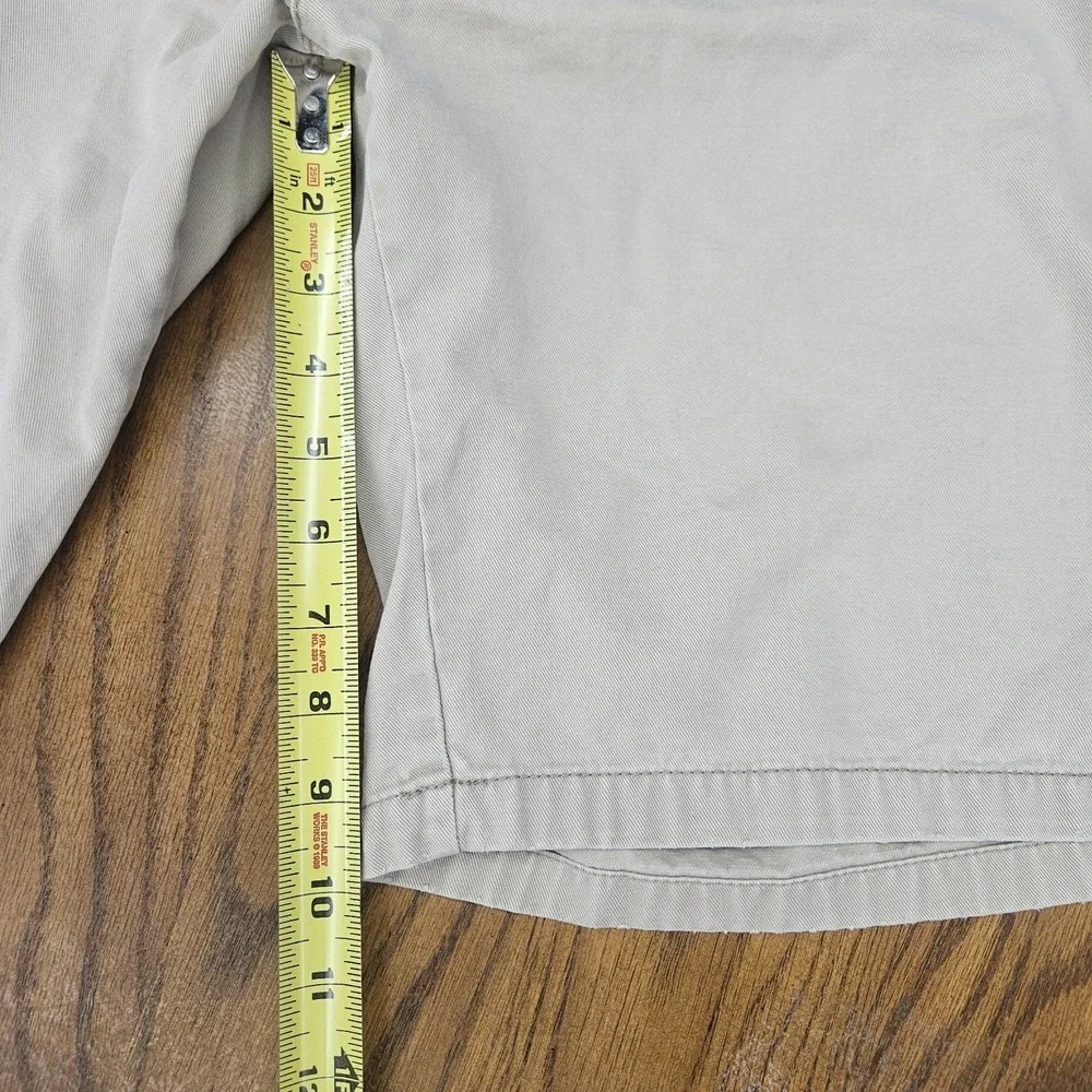 Iron Co Shorts Mens Size 36 Khaki Beige Chino Flat Front Casual 10